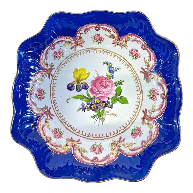 Vintage Paris Royal Porcelain Floral Dish For Sale