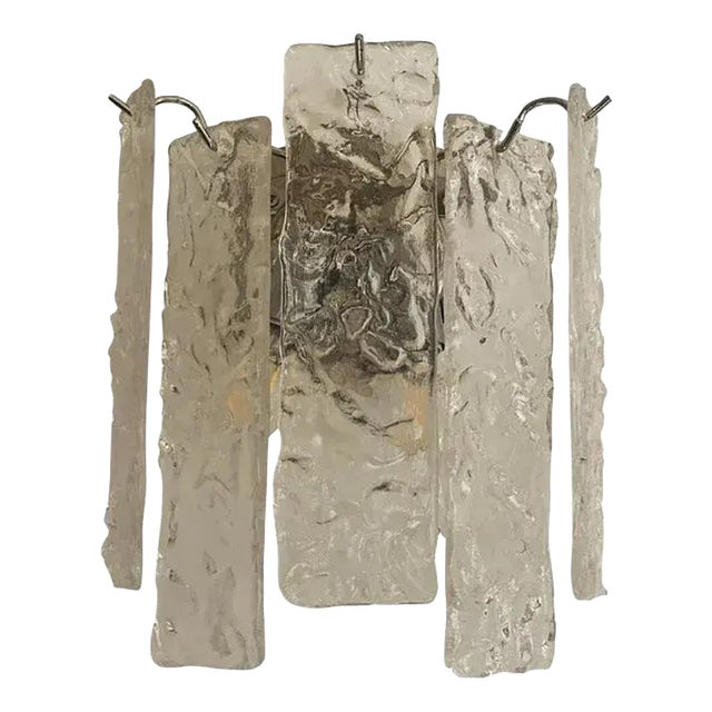 Hammered Strips Listelli Murano Glass Wall Sconce by Simoeng For Sale