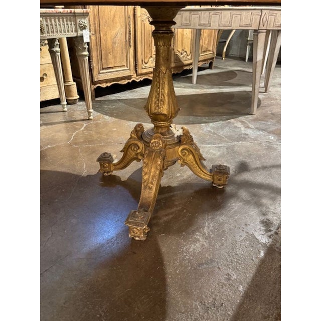 Wood Italian Giltwood Center Table For Sale - Image 7 of 10