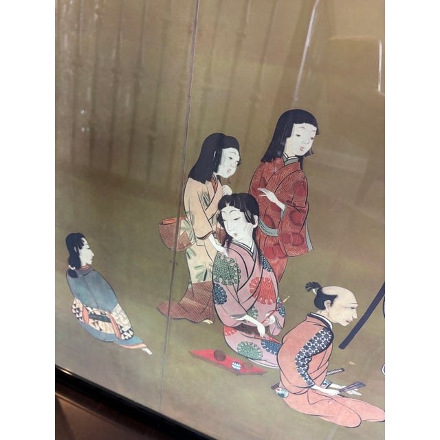 Gold Late 20th Century Chinoiserie Samurai Wall Art - A Pair For Sale - Image 8 of 10