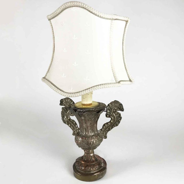 Antique Lamp with Fan-Shaped Shade, 18th Century For Sale - Image 3 of 12