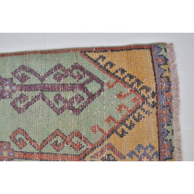 1960s Neutral Entryway Runner Rug For Sale - Image 10 of 10