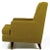 1950s Edward Wormley Lounge Chair in Moss Green Wool Upholstery For Sale - Image 5 of 8