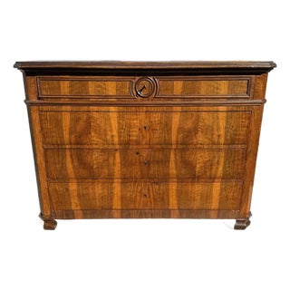 19th Century Louis Philippe Burl Walnut Chest of Drawer / Commodes For Sale