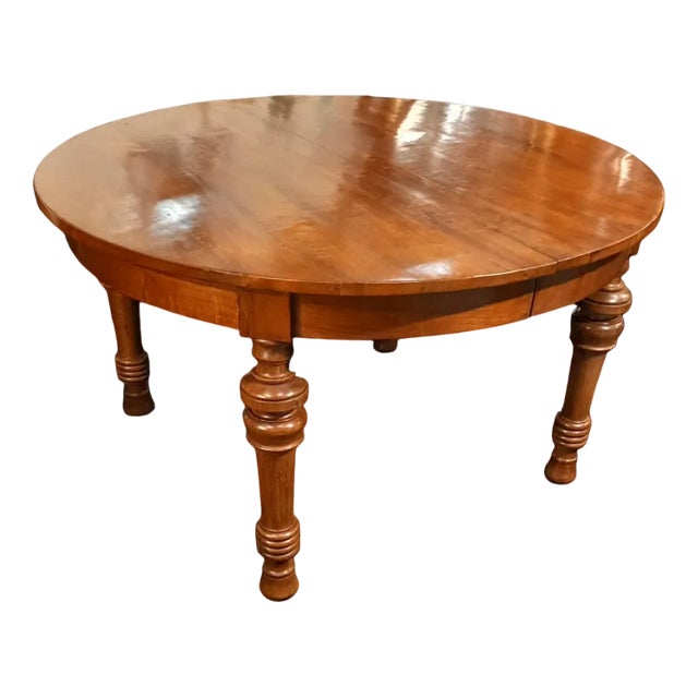 19th Century Extendable Round Dining Table For Sale