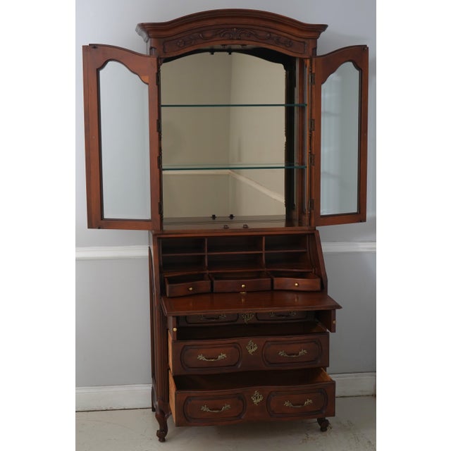 French Provincial Century French Provincial Mahogany Secretary Desk For Sale - Image 3 of 18