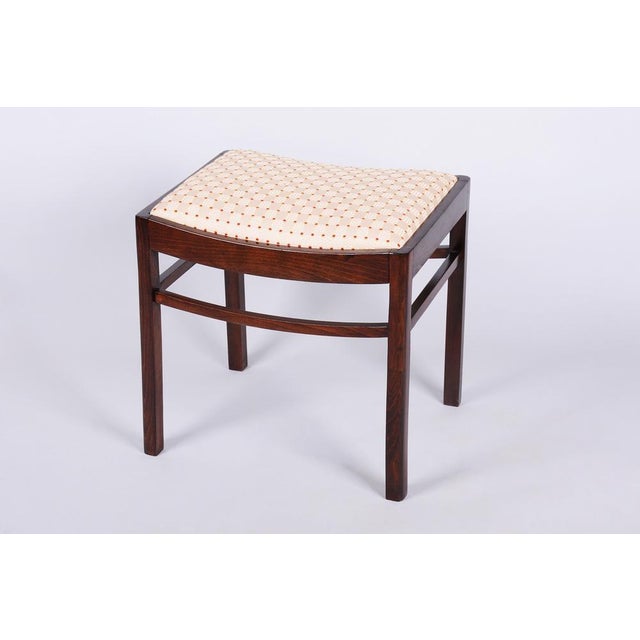 Art Deco Stool in Beech, Czech, 1920s For Sale - Image 9 of 9