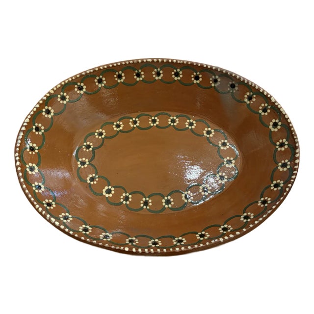 Handpainted Mexican Serving Tray For Sale