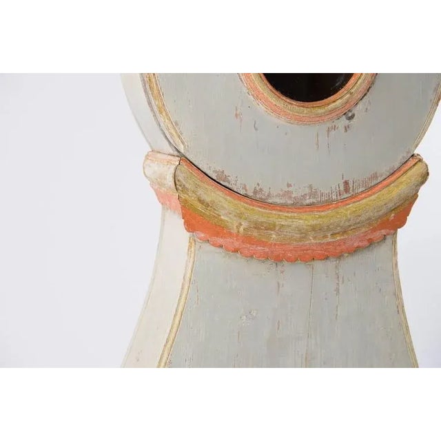 19th Century Swedish Rococo Mora Clock with Original Paint For Sale - Image 4 of 9