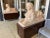 Pair of Life Sized Hand Carved Solid Marble Female Sphinxes (Female Torso with the body of a Lioness) on Wooden Plinths....