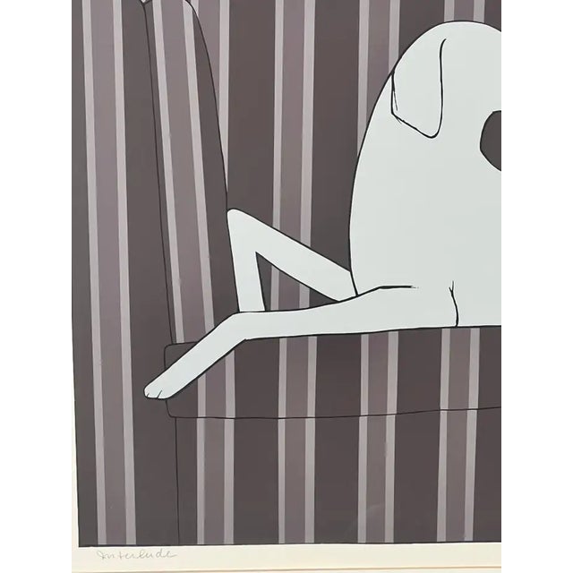 1980s Will Barnet " Interlude" Silk Screen Print 1982 Hand Signed, Numbered & Framed 1982 For Sale - Image 5 of 16