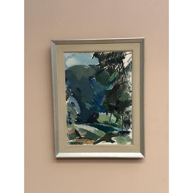 Gustav‑Adolf Johansson, Abstract Forest, 1960s, Oil on Canvas, Framed For Sale - Image 15 of 15