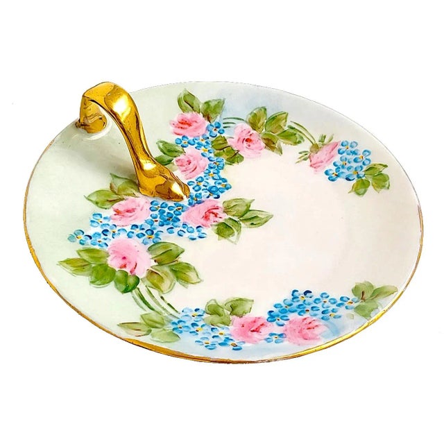 Vintage Floral Lemon Serving Plate For Sale - Image 10 of 10