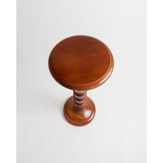 Vintage Handcrafted Wooden Column Plant Stand, Italy, 1960s For Sale - Image 4 of 11