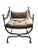 Mid-Century Modern Maison Jansen Curule Dining Chairs With Kravet Couture Collection Velvet Fabric For Sale - Image 3 of 7