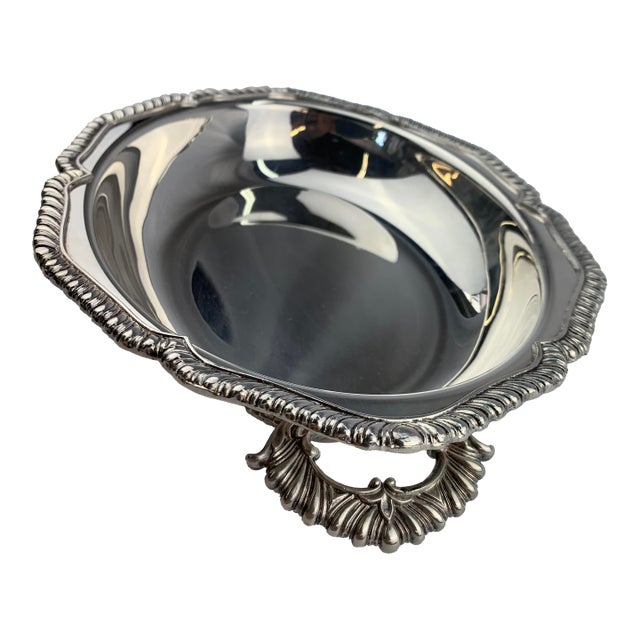 1960s Vintage Silverplate Serving Dish For Sale