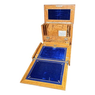 Vintage Olive Writing Box For Sale