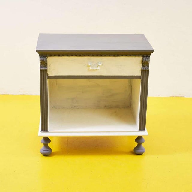 Small Vintage Wooden Bedside Table For Sale - Image 5 of 5