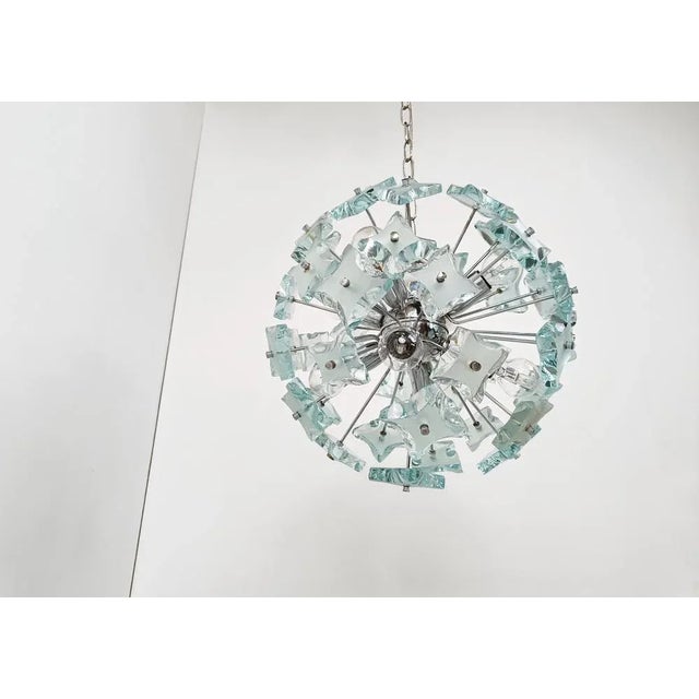 Mid-Century Glass Sputnik Chandelier, 1970s For Sale - Image 12 of 12