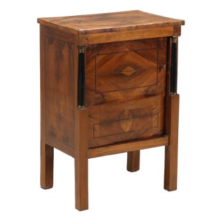 Empire Bedside Table in Walnut For Sale