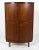 1970s Danish Corner storage cabinet with full interior shelving for display or bar use Teak veneer over case with solid...