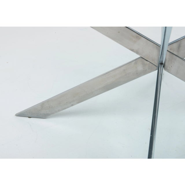 Leon Rosen Pace Collection Coffee Table Double X Base Round 1970s For Sale - Image 12 of 13