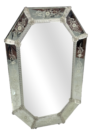 Large Venetian Wall Mirror in Murano Glass, 1950s