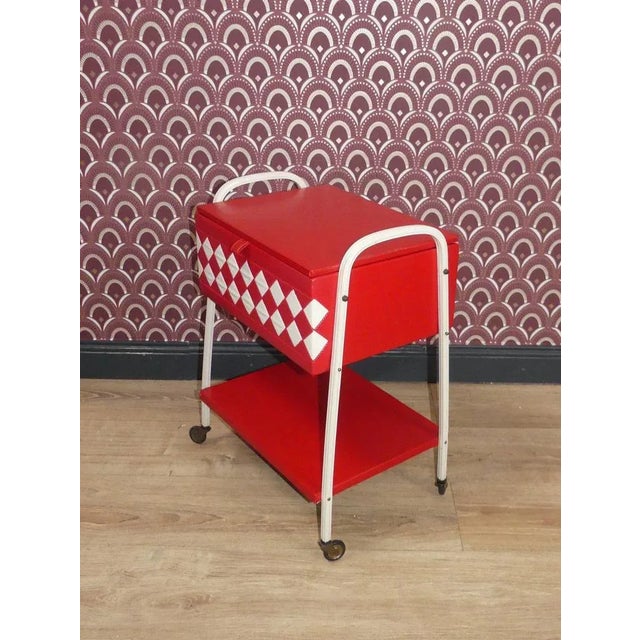 Sewing Box on Wheels, 1970s For Sale - Image 13 of 13