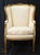 Late 19th Century New Scalamandre Silk Upholstery Louis XV-Style Carved Gilt Wingback Armchair For Sale - Image 11 of 11