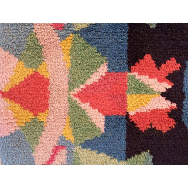 Textile Vintage Flowers and Space Rug, Italy, 1980s For Sale - Image 7 of 18
