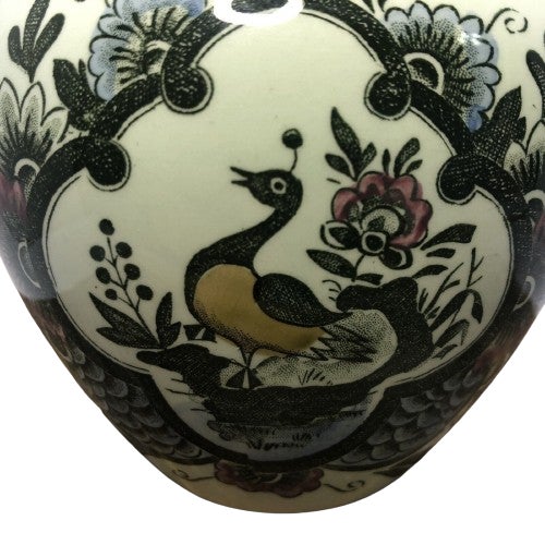 1990s Vintage Villeroy and Boch Paon Pattern Vase For Sale - Image 5 of 5