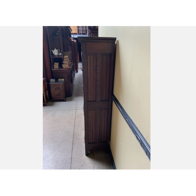 Late 19th Century Antique Chinese Cabinet in Oak, 1880 For Sale - Image 5 of 10