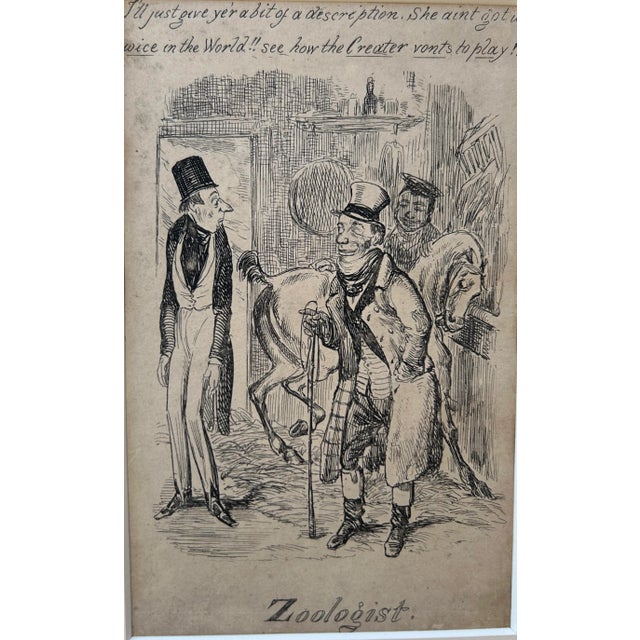 Gold Set of 6 Framed Victorian English Alphabet Prints Related to Sport and Hunting by Henry Heath Circa 1840 For Sale - Image 8 of 11