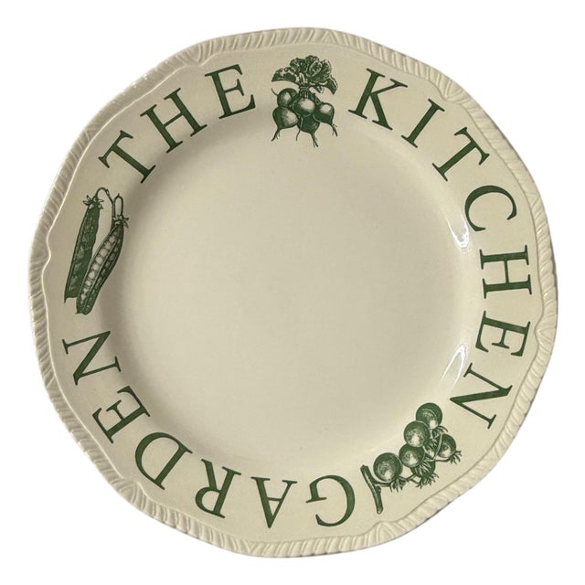 Late 20th Century Rare Wood & Sons, “The Kitchen Garden”, Plate, Green, Made in England For Sale