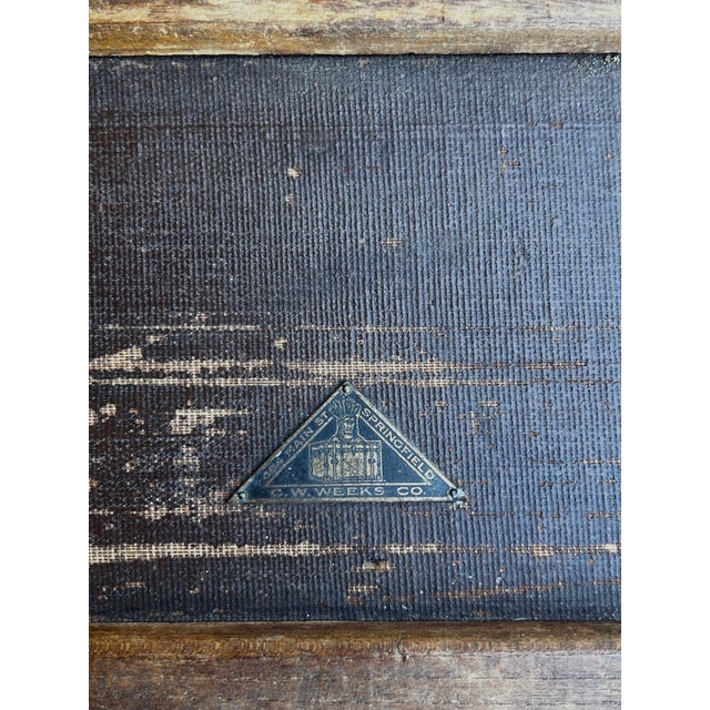 Antique C. W. Weeks Steamer Trunk With Original Key, Circa 1910 For Sale - Image 9 of 11