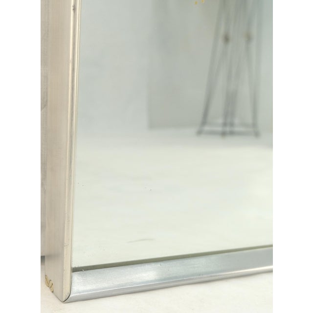 Vintage c1970s Large 31x61 Machined Aluminum John Stuart Wall Mirror MINT! For Sale - Image 6 of 8
