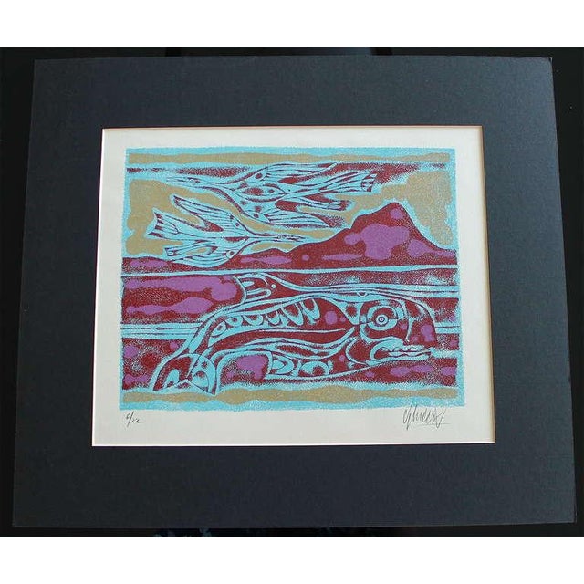 Yargo De Lucca, Inuit-Inspired Silkscreen Print, "Canada Suite Series", Ed. 6/22, 1976-1977 For Sale