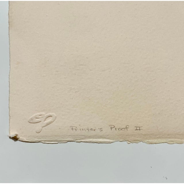 Surrealism Myriam Bat Yosef, Feminist Surrealist French Woman Abstract Lithograph Embossing Myriam Bat-Yosef, 1973 For Sale - Image 3 of 8