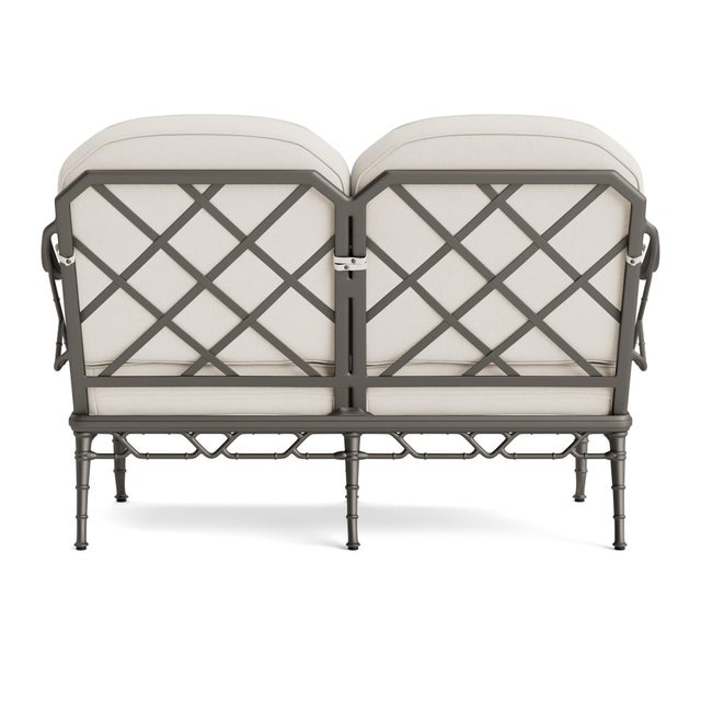 Brown Jordan Brown Jordan Calcutta Loveseat, Mica frame with Fusion Natural fabric For Sale - Image 4 of 11