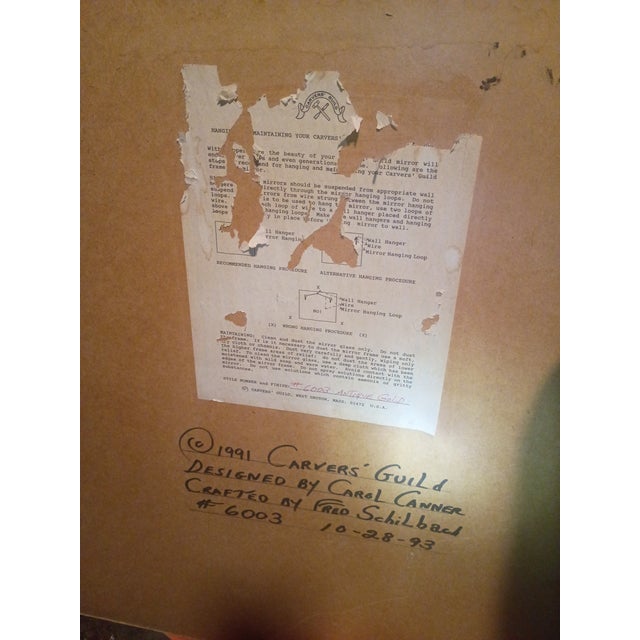 1990s Carvers Guild Mirror For Sale - Image 10 of 16