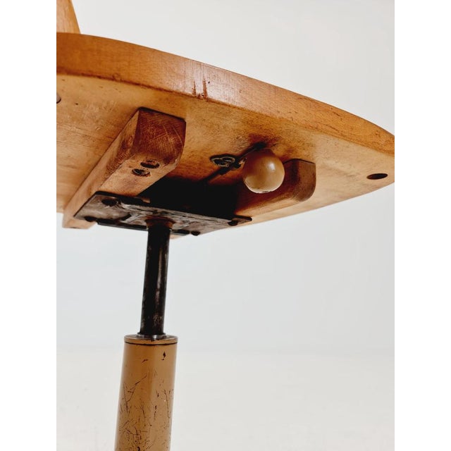 Brown Bauhaus Swivel Office Chair in Wood by Sedus, 1930s For Sale - Image 8 of 18