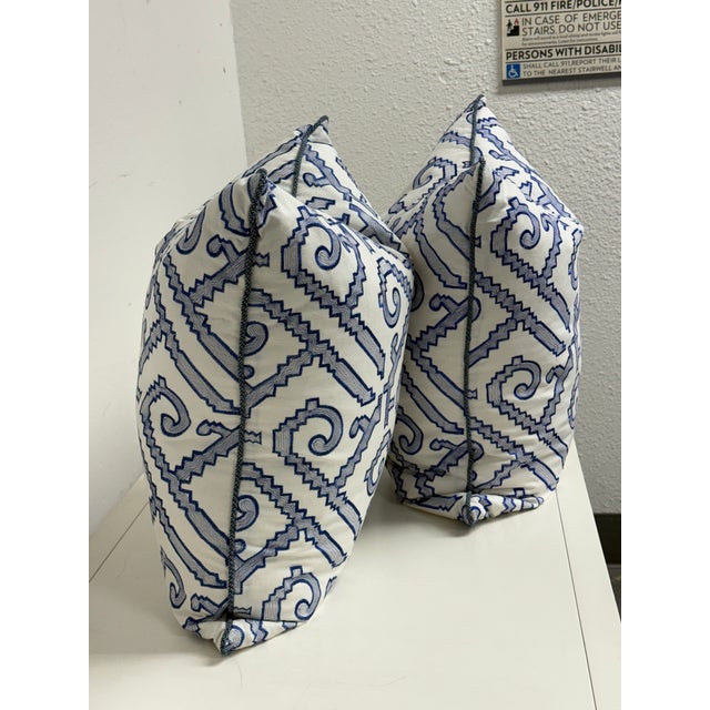 Eastern Accents Sunda Indigo Decorative Pillows, Pair For Sale - Image 4 of 12