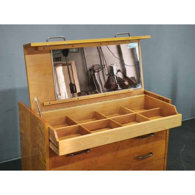 Mid-Century Vanity Chest with Mirror by Up Zavody, Czech, 1970s For Sale - Image 6 of 18