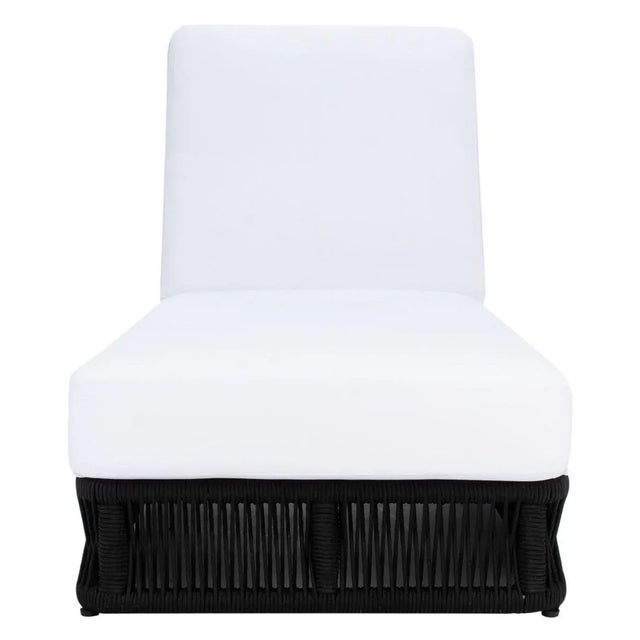 Transform your outdoors into a staycation oasis with this stunning Gillian Sunlounger. Coastally styled with woven black...