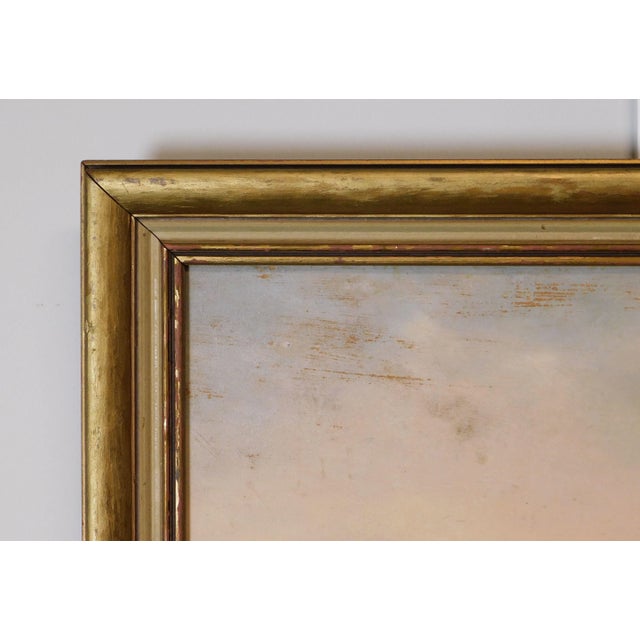 1920s Mountain Valley Scene Framed Oil Painting On Board - Artist's Signature Illegible For Sale - Image 5 of 13