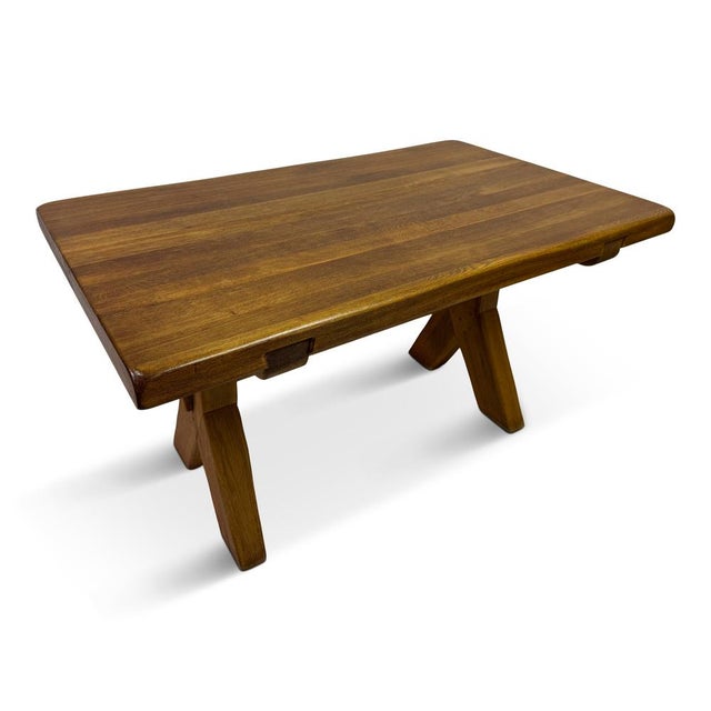 Mid-Century Refectory Style Oak Dining Table from De Puydt, Belgium, 1970s For Sale - Image 14 of 14