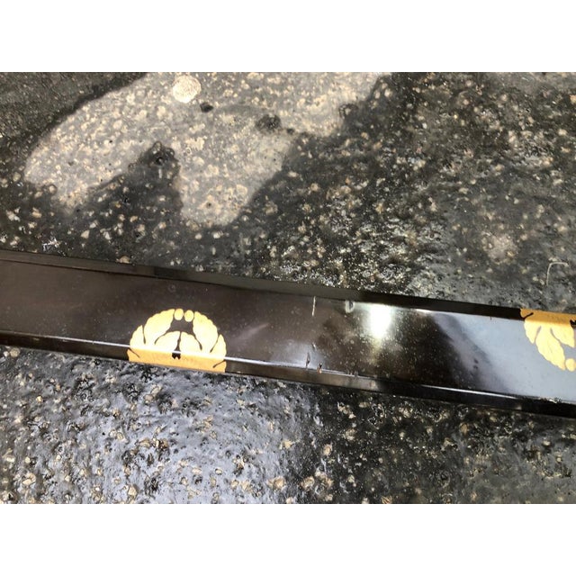 Japanese Black Lacquer and Gold Kimono Rack For Sale - Image 14 of 18