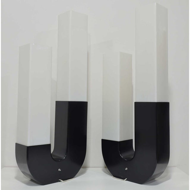 1970s Monumental Pair of Modeline Sculptural Lamps For Sale - Image 5 of 9
