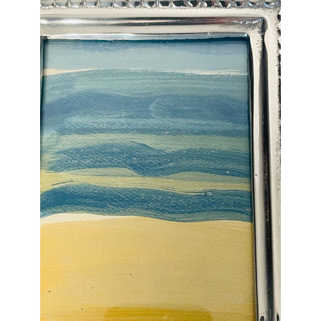 1970s 1970s Small Sunny Isles Miami Seascape in Heavy Metal Fame For Sale - Image 5 of 5