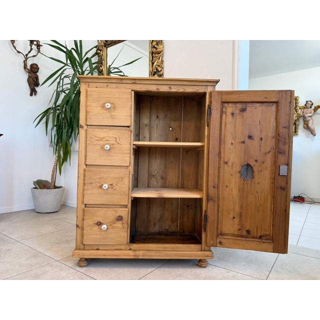 Wood Biedermeier Bread Cupboard For Sale - Image 7 of 17
